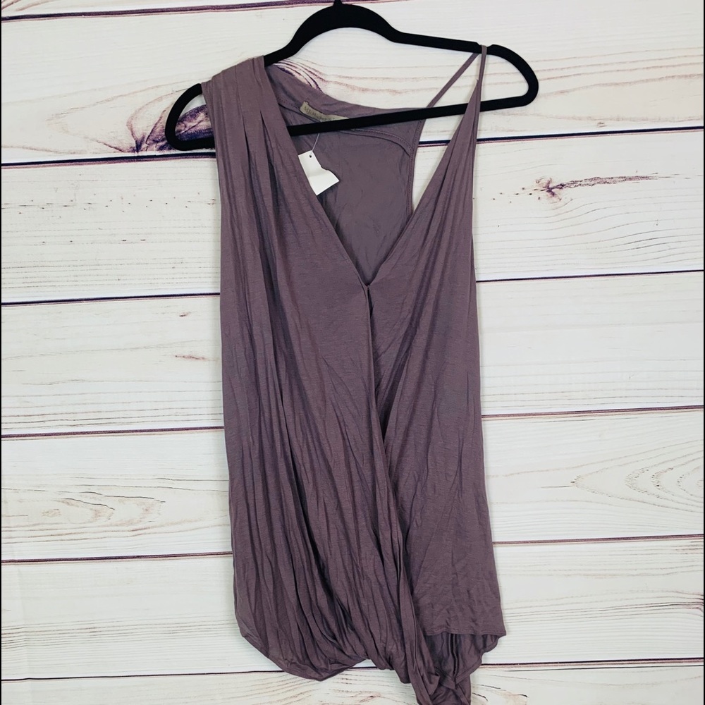 MJ Mickey & Jenny mauve surplice top nwt